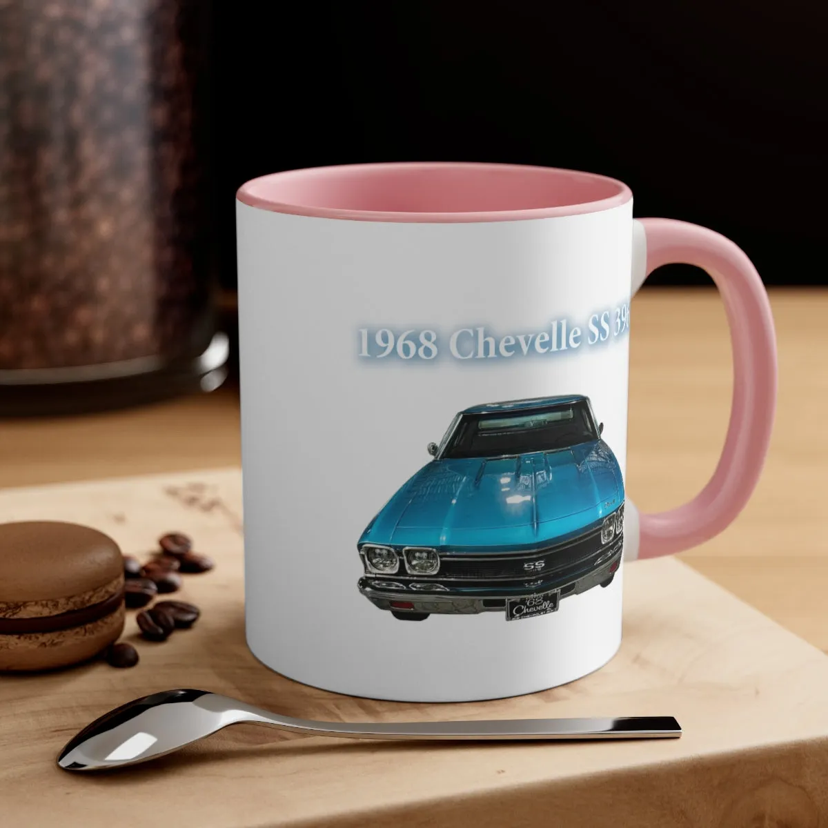 Tripoli Turquoise Chevelle 1968 SS 396 Accent Coffee Mug, 11oz