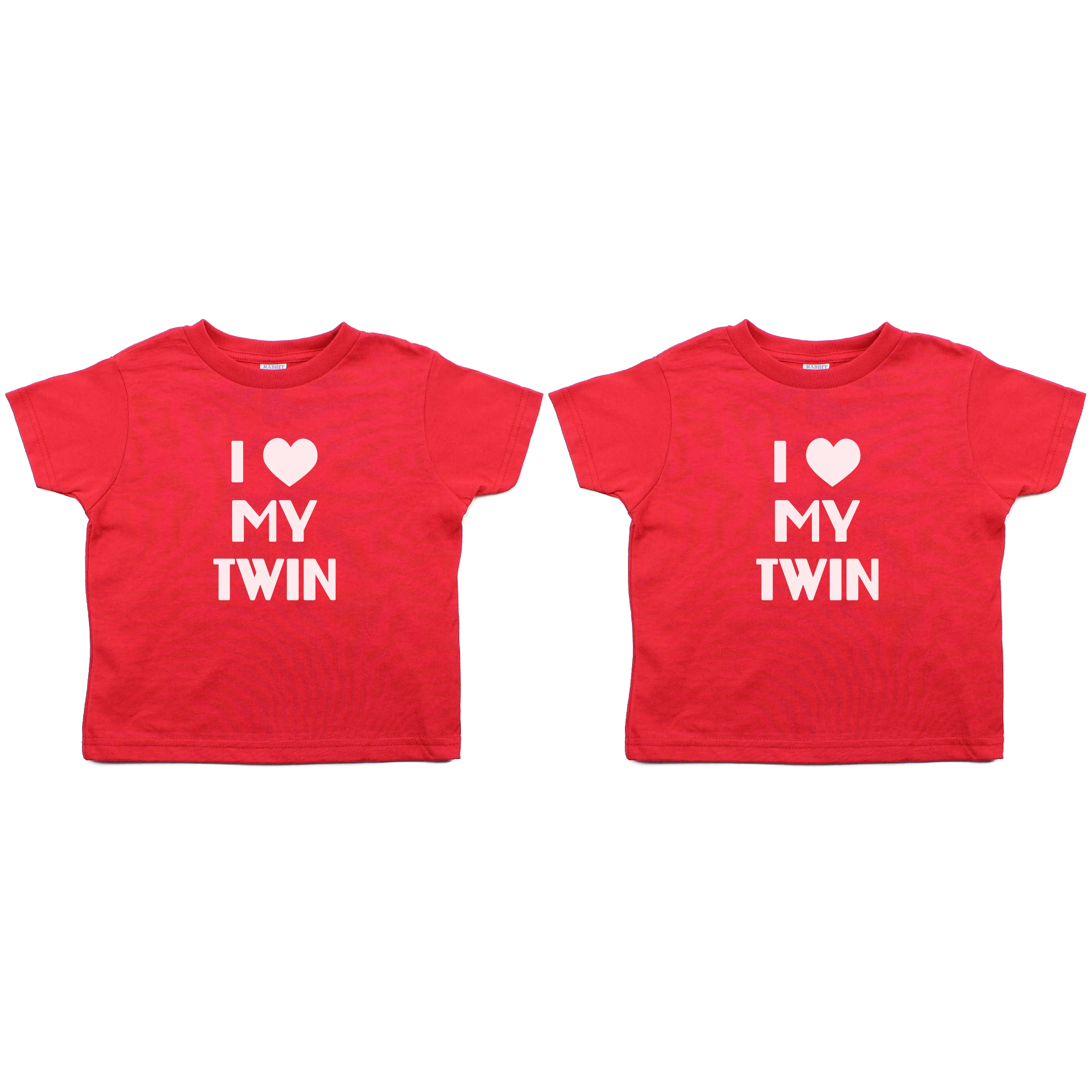 Twin Set I Love My Twin Toddler Short Sleeve T-Shirt