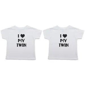 Twin Set I Love My Twin Toddler Short Sleeve T-Shirt