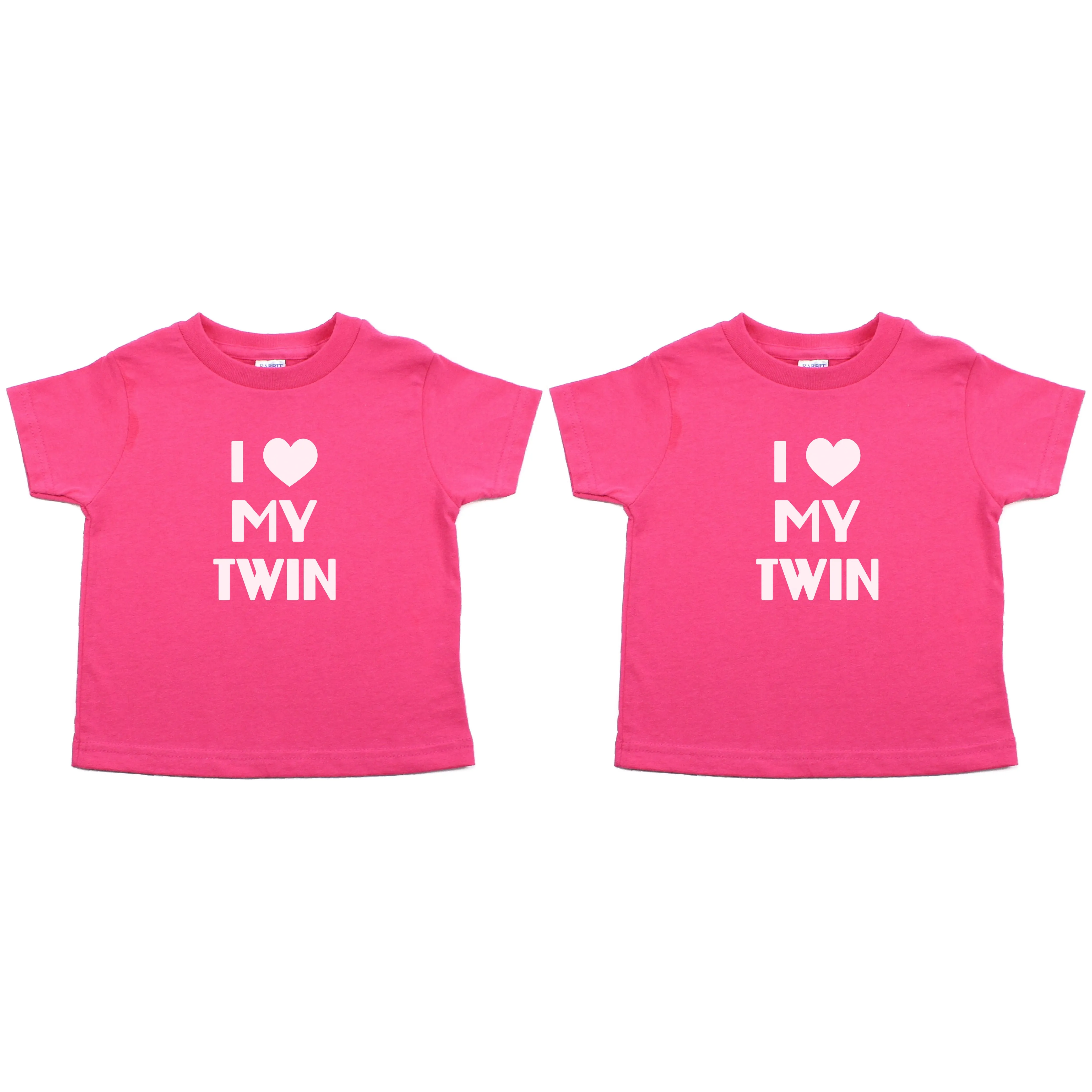 Twin Set I Love My Twin Toddler Short Sleeve T-Shirt