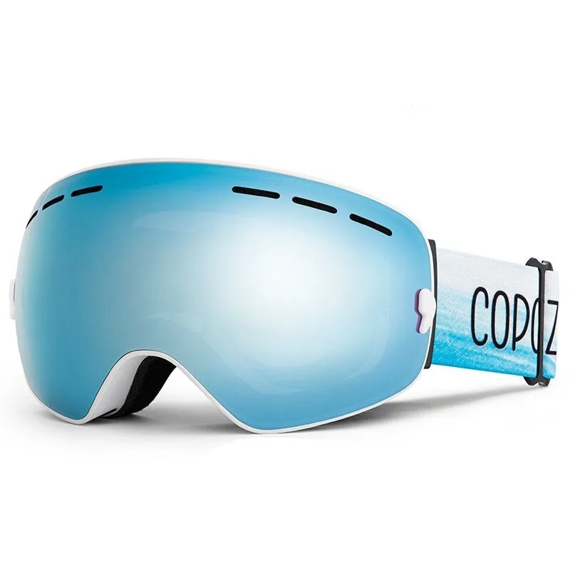 Unisex Double Layers Anti-Fog Ski Glasses