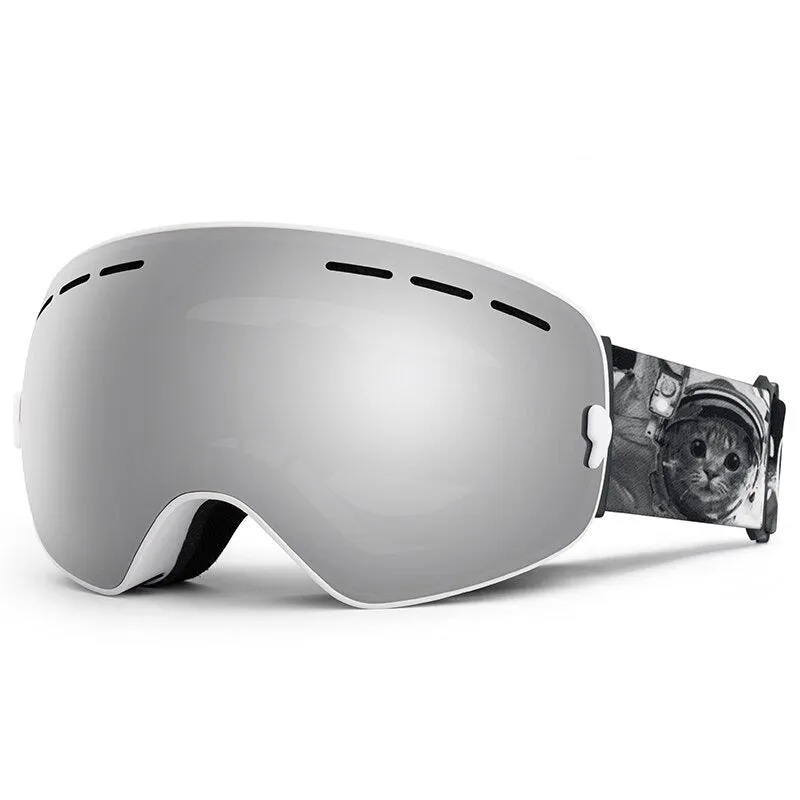 Unisex Double Layers Anti-Fog Ski Glasses