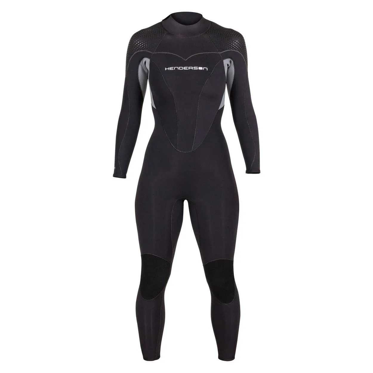 Used Henderson 5mm Women's Thermoprene Pro Back Zip Wetsuit, Black / Black, Size: 14