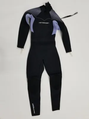 Used Henderson 5mm Women's Thermoprene Pro Back Zip Wetsuit, Black / Lavender, Size: 4