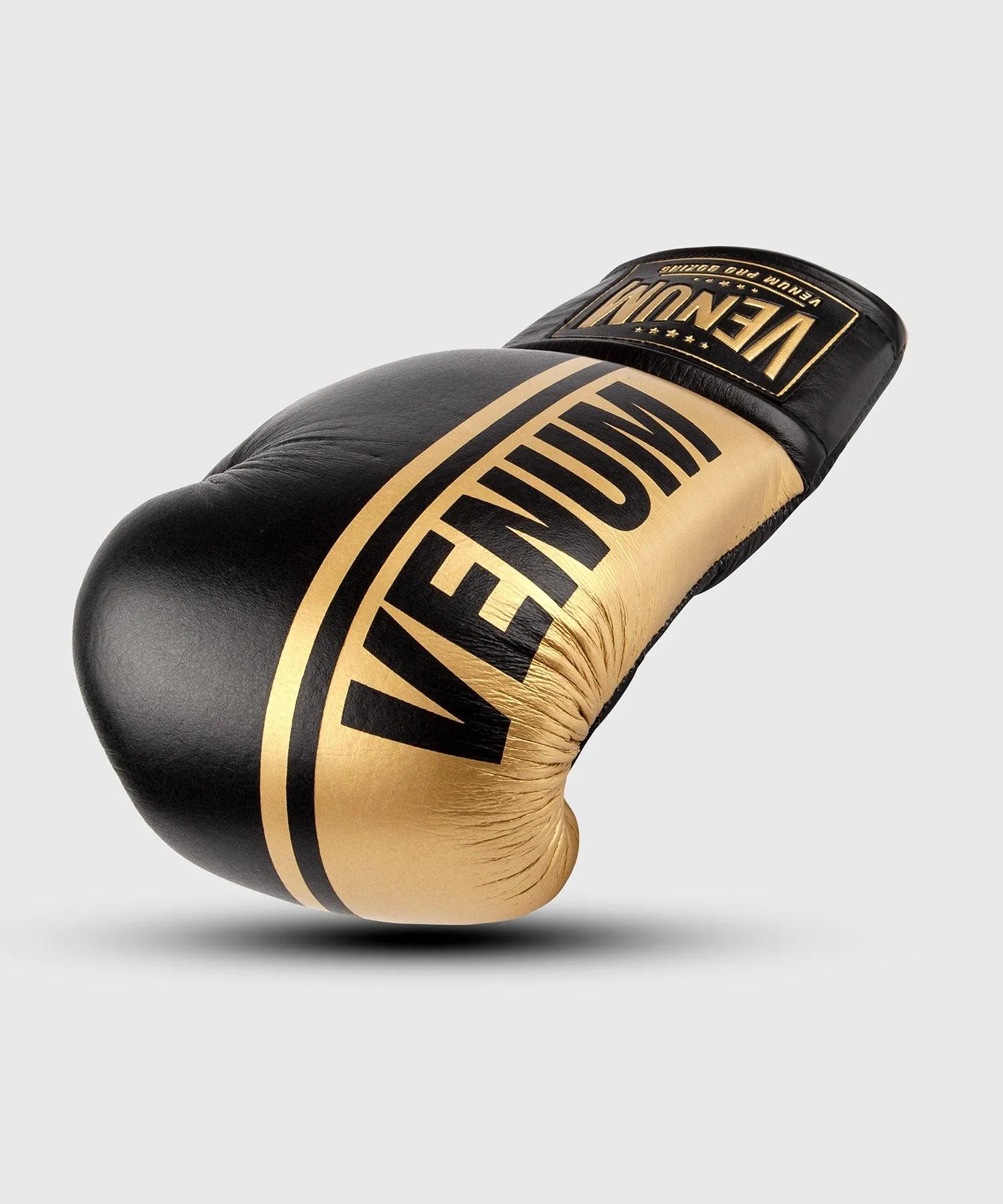 Venum Shield Pro Boxing Gloves - With Laces - Black/Gold