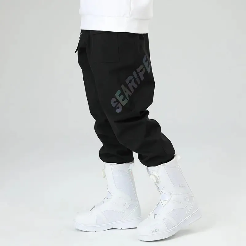 Women Reflective Cargo Ski Pants