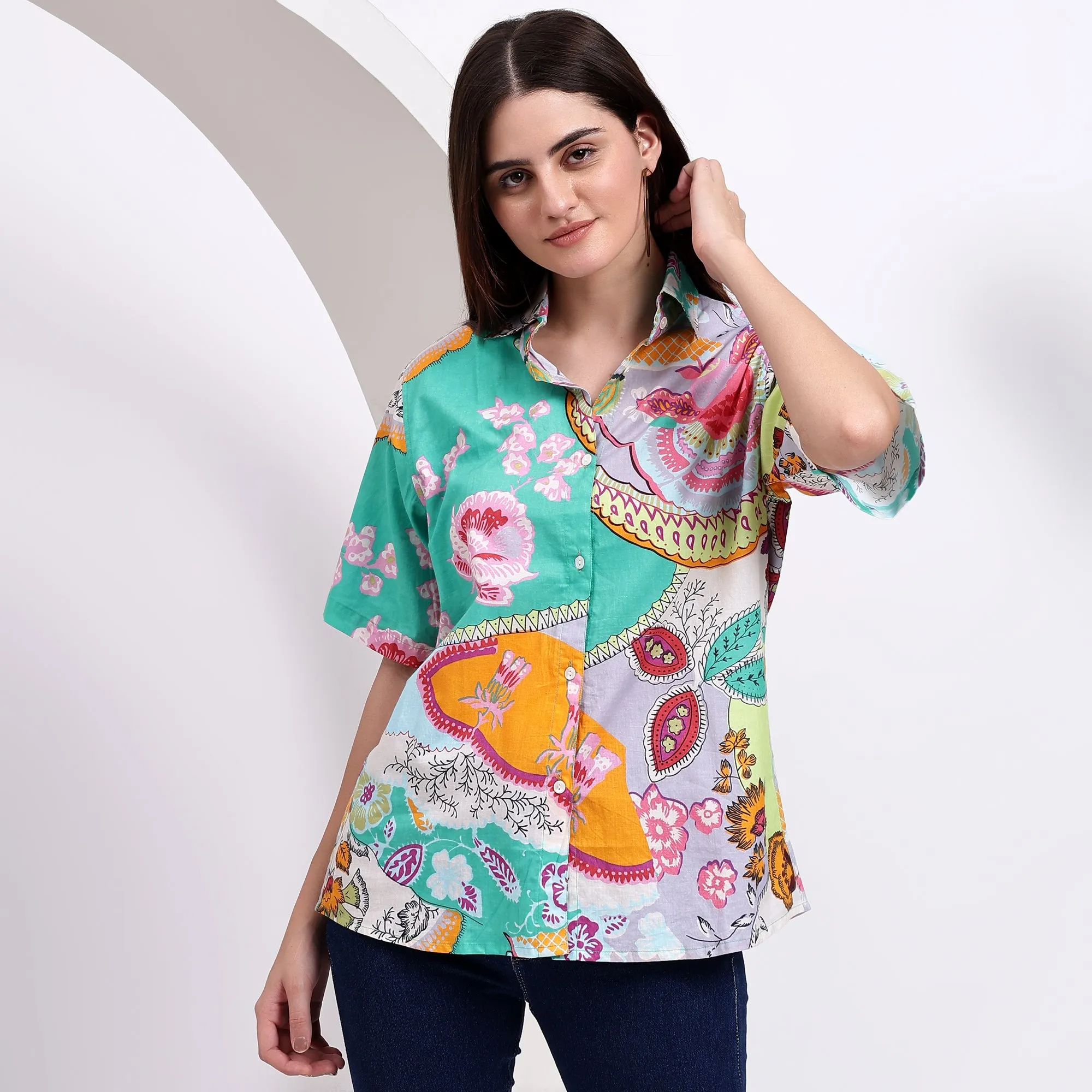 Women's Half Sleeve Blouses & Shirts | Casual Cotton Tops