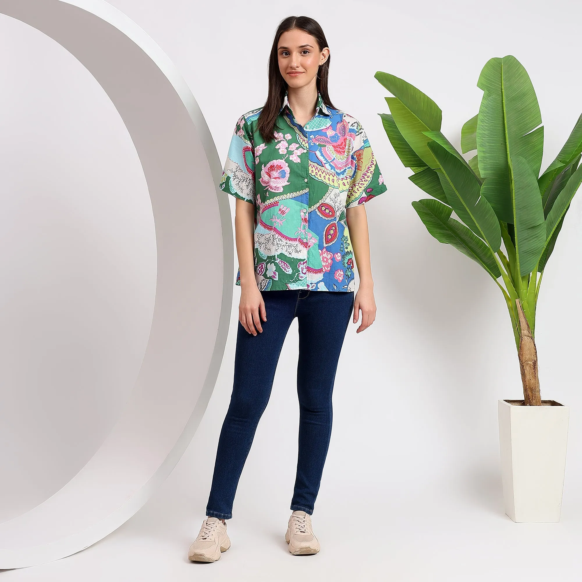 Women's Half Sleeve Blouses & Shirts | Casual Cotton Tops