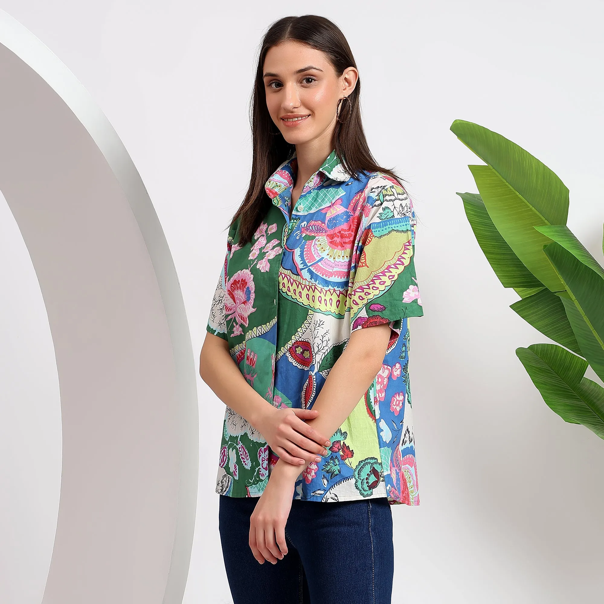 Women's Half Sleeve Blouses & Shirts | Casual Cotton Tops