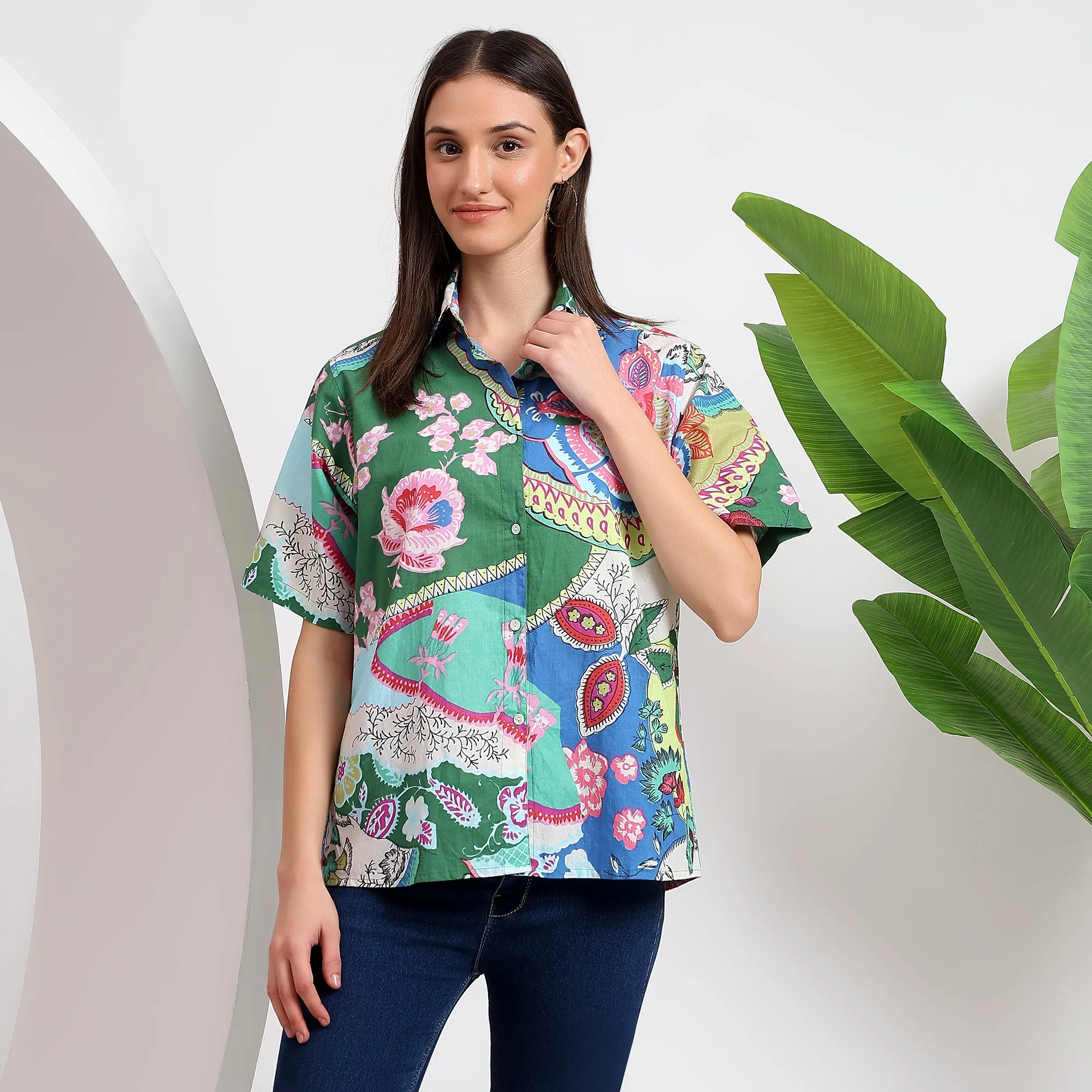 Women's Half Sleeve Blouses & Shirts | Casual Cotton Tops