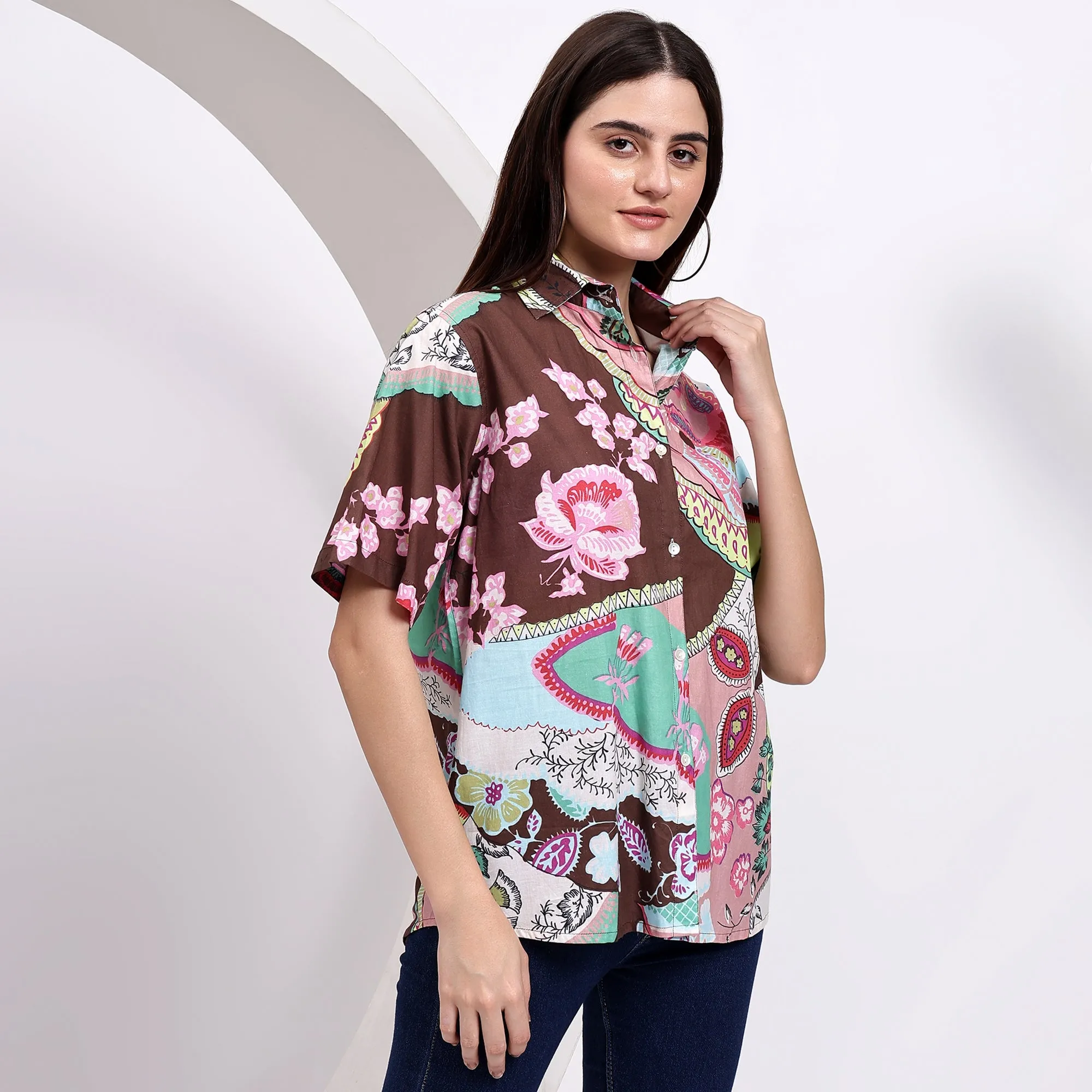 Women's Half Sleeve Blouses & Shirts | Casual Cotton Tops