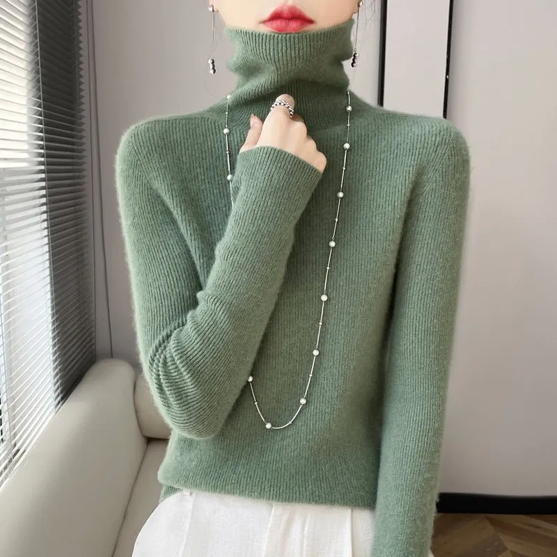 Women's Slim-Fit Turtleneck Long Sleeves Sweater