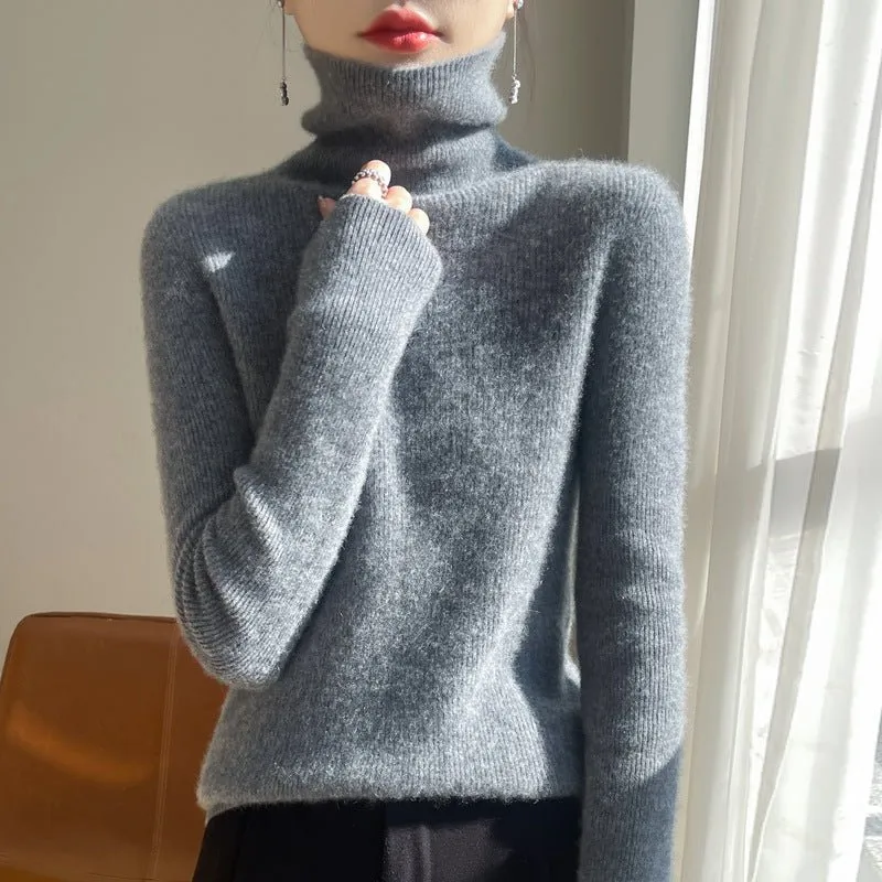 Women's Slim-Fit Turtleneck Long Sleeves Sweater