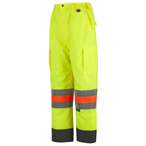 Work Pants - Pioneer Hi-Viz Yellow Quebec Winter Insulated Traffic Control Pants 6041